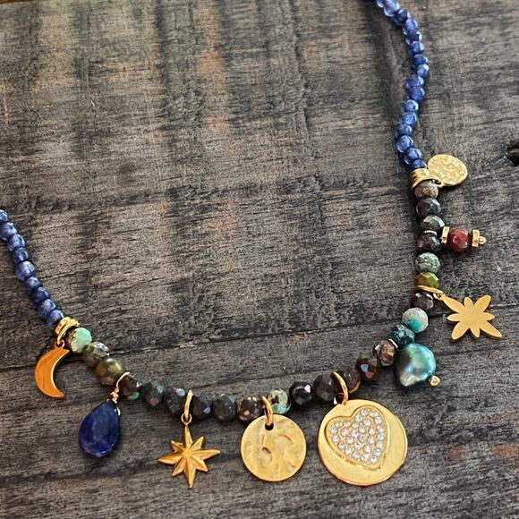 NEW Celestial Stone Charm Necklace - Picture 2 of 13